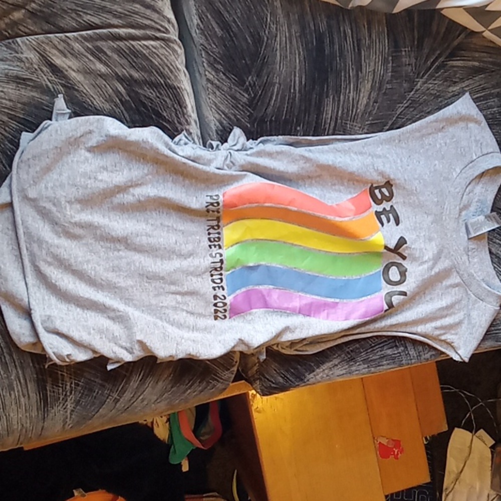 A Grey pride tank top